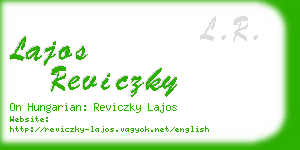 lajos reviczky business card